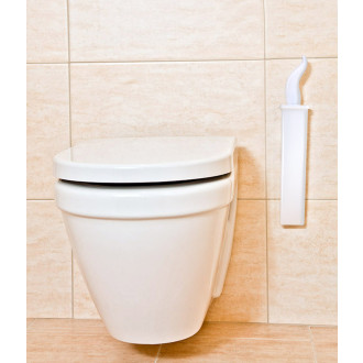 Hygienische Silikon Toilettenbürste ohne Borsten | ToiletMaid Weiß